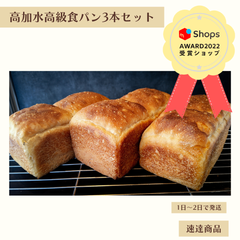 【速達便】高加水110% モッチモッチ食パン3本