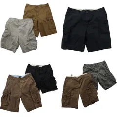 古着卸 まとめ売り ブランドMIX カーゴ ショートパンツ 7枚セット (メンズ 34 /36 ) LEEリーバイス 中古 古着 NA4988