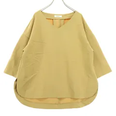 niko and... ニコアンド 5分袖 ネック カットソー イエロー レディース 古着