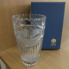 ★未使用品★ LAUSITZER ラヴジッツァー クリスタル　花瓶　【252796671】MTA1379