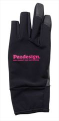 【特価】パズデザイン 防寒手袋 PGV-041 ライトゲームグローブ ブラックピンク (S)