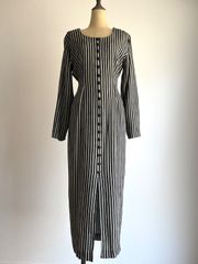 80's stripe shape dress made in U.S.A.