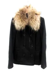 B&Y ユナイテッドアローズ BEAUTY&YOUTH ビューティー&ユース ピーコート Pコート タヌキファー M 黒 /DH15 ●のサムネイル
