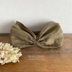 ⭐️45点売れました⭐️ おしゃれな リネン カーキ ナチュラル ターバン ヘアバンド