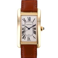 【中古】 Cartier （カルティエ） ﾀﾝｸｱﾒﾘｶﾝ LM 時計 自動巻き/ﾒﾝｽﾞ tank Ivory アイボリー 750 K18 K18YG W2603156 used:A