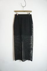 美品 24SS THROW by SLY スロー バイ スライ CROCHET SLIT クロシェット スリット ロング ニット スカート 030HA071-0031 黒 728P★4
