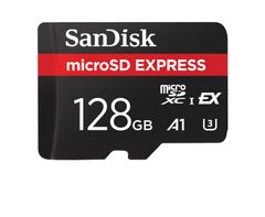 SanDisk microSD Expressカード、12GB mSDカード、読み取り速度最大880MB/秒、書き込み速度最大480MB/秒、持続書き込み100MB/秒、SanDisk QuickFlowテクノロジー