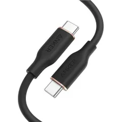 【新品・2営業日で発送】ANKER アンカー Anker PowerLine III Flow USB-C ＆ USB-C ケーブル(0.9m ミッドナイトブラック)(A8552N12)