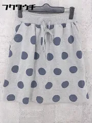 ◇ niko and... ニコアンド 水玉 ドット 膝丈 タイト スカート サイズ表記なし グレー ネイビー *  【1002800407712】
