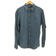 ポロバイラルフローレン Polo by RALPH LAUREN SLIM FIT スモールポニー刺繍コットンチェックBDシャツ メンズ import：L 