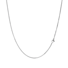 【新品】 [Puente] ネックレス チェーン メンズ レディース チェーンネックレス ステンレス ベネチアンチェーン ボックスチェーン ベネチアン シンプル シルバー 鎖 (2mm シルバー 45cm) 1