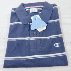 チャンピオン　半袖ポロシャツ　ボーダー　Lサイズ　Cool plus