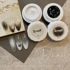 D.nail 호핑 젤 3g [2 색에서 선택] 블랙 화이트 그라데이션 티크 네일 신감각 젤 매트 컬러 젤 간단 교반 불필요 디네일 젤 네일 아트 디자인 소프트 젤 소크 오프 셀프 네일리스트 신품 보내기