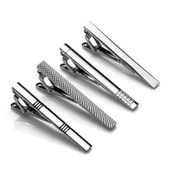 ビジネス スーツ 真鍮製 結婚式 日常仕事 タイピン シンプル おしゃれ ファッション 高級 メンズ ネクタイピン ギフトボックスを提供 4本セット (vic-02-16) Vignac