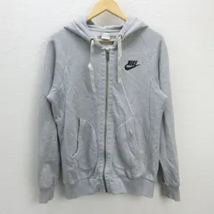 G■ナイキ/NIKE sportswear フルジップパーカー/コットン【M】灰/men's/5【中古】■