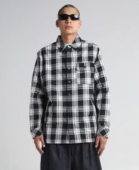 LYFT OVERSIZE FLANNEL SHIRT - BLACK - メルカリ