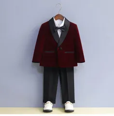 男の子スーツ フォーマルスーツ 4点セット ジャケット+パンツ+シャツ+ボウタイ 子供服 キッズ 入園式 入学式 卒業式 演出 冠婚葬祭