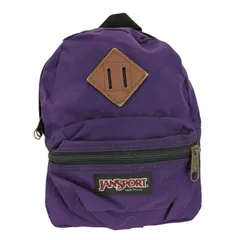 80s　JANSPORT　バックパック　レザー　USA製　サンフェード　紺タグ ビンテージ80s○JANSPORTボトムレザーナイロンバックパック紺