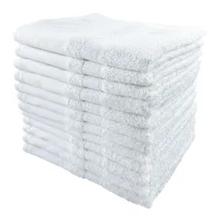 【迅速発送】泉州タオル(Sensyu Towel) 使いやすい普通の白タオル(平地つき) 12枚セット 標準 日本製 フェイスタオル 240匁 綿100% 業務用 飲食店 美容院 銭湯 まとめ買い