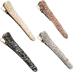 fogman ヘアクリップ ヘアアクセサリ ダッカール かわいい おしゃれ きらきら ４種セット