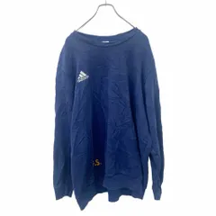 adidas ロゴスウェット 2XL アディダス ネイビー 古着卸 アメリカ仕入 t2406-3010