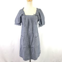 Laura Ashley【ローラアシュレイ】 半袖 ワンピース【size:2/M/ミニ丈/青系】dress◆BJ006-f