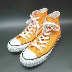 ◇ CONVERSE コンバース ブランドロゴ 紐調節 シンプル オシャレ ハイカットスニーカー サイズ23.0 オレンジ レディース E  【1306260021427】