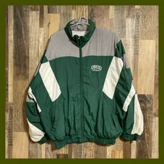 オハイオ州 ナイロンジャケット アウター 大学 ウインドブレーカー L グレー 緑 白 3色 メンズ 古着 長袖