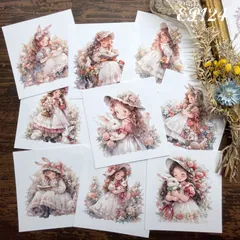 【EP124】コラージュ素材 うさぎと少女 メモ