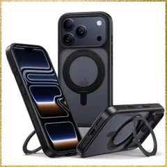 ☆彡送料無料でお届け☆彡Color:ブラック_Size:iPhone 17 Pro NIMASO iPhone 17 Pro 用 ケース 縦横両対応 360°回転スタンドケース いphone17pro 用 MagSafeアクセサリー対応 カメラコントロールカバ