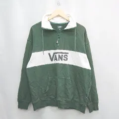 ◇ ⊇ VANS ヴァンズ 長袖 トレーナー スウェット サイズM モスグリーン系 メンズ E  【1505130014020】