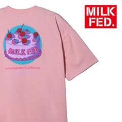 tシャツ Tシャツ ミルクフェド milkfed MILKFED CAKE S/S TEE 103241011008 レディース ライトピンク ピンク ティーシャツ ブランド ティシャツ 丸首 クルーネック おしゃれ 可愛い ロゴ ケーキ スイーツ スウィーツ