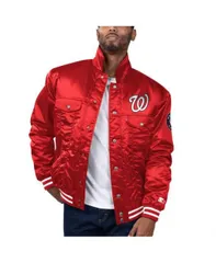 【送料無料】 リーバイス メンズ ジャケット・ブルゾン アウター Levi’s x Starter Men's Red Houston Astros Silver Tab Satin Full-Snap Trucker Jacket Red