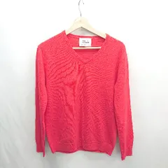 ◇ ⊂ BEAUTY&YOUTH UNITED ARROWS Vネック 長袖 ニット セーター サイズ表記なし レッド レディース E  【1501230028479】