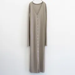 AKTE アクテ  2way ロングカーディガン ワンピース シェルボタン 897236iのサムネイル