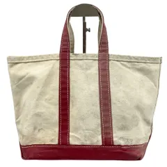 M❣️ヴィンテージ1970年代製L.L.Bean トートバッグ 生成り色/赤 80's L.L.BEAN BOAT AND TOTE 生成りx赤 | すべての商品