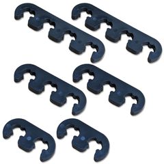Morisho プラグコード セパレーター ワイヤーセパレーター 7mm - 8mm プラグコードホルダー ホースセパレーター まとめる クリップ クランプ 黒