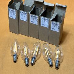 LEDシャンデリア電球(5個セット) 共同照明 GT-CB-4W-E14 口金E14 電球色