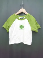 ◇ CULT TOKYO カルトトウキョウ ショート丈 フラワー 半袖 Tシャツ カットソー サイズF ホワイト グリーン系 レディース P  【1402160008374】のサムネイル