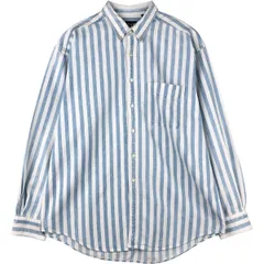 古着 90年代 ギャップ GAP オールドギャップ ストライプ柄 長袖 ボタンダウンデニムシャツ メンズXL相当 ヴィンテージ/eaa589128