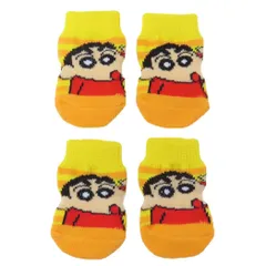 【メール便】クレヨンしんちゃん 犬用靴下 ペットソックス 4枚セット しんちゃんボーダー スモールプラネット ペット靴下 犬 いぬ イヌ アニメキャラクター グッズ 