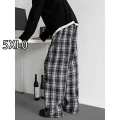 [5XL0]春 コーデ メンズ 用 服 シンプル ファッション 大人 紳士服 アメリカン カジュアル ストレート ワイド パンツ ネイビーチェック 春用  カジュアル 通勤スタイル 重ね着コーデ ゆったりシルエット 快適フィット 動きやすい デイリー