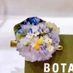 紫陽花風 ミモザとスターチスの ブローチ・ヘアクリップ　母の日　入学式　結婚式