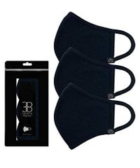 SERAO 【3枚セット】 マスク 洗えるマスク 綿マスク 立体 SRO-BK1 小さめ コットン まとめ買い
