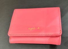 KA720 アニエスべー　ピンク　折りたたみ財布