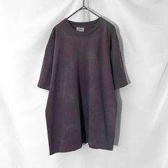 90s USA製 タイダイ染め 一点物 Tシャツ フェード グランジ ボロ リメイク 古着 ブラック シングルステッチ