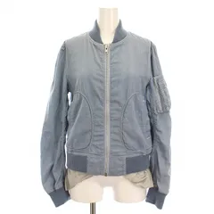 サカイラック sacai luck MA-1風デニムブルゾン ジャケット ジップアップ アウター 2 ライトブルー 13SSLU494 /YMのサムネイル