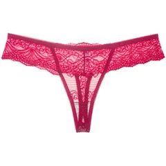 ショーツ レディース Tバック セクシー ローライズ 総レース かわいい ランジェリー Mサイズ ワインレッド