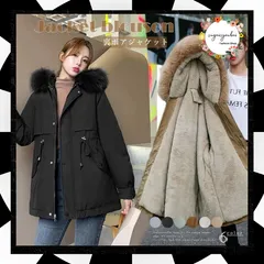 フード付き ジャケット 裏ボアレディース 	 フーデッドコートファー付き フェイクファー パーカーコート ウエストマーク アウター あったか 防寒ジャンバー 韓国6色 ミリタリーコート冬 モッズコート着やせ ブルゾン おしゃれ 6XINANYT-014