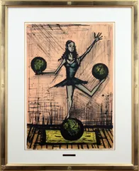 ビュッフェ【静物】 リトグラフ ベルナール・ビュッフェ 1967年 カラーリトグラフ「コーヒー